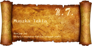 Muszka Tekla névjegykártya